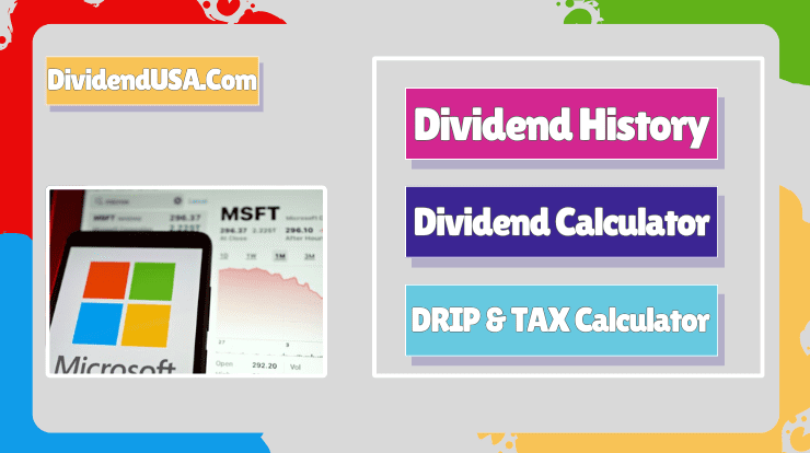 Microsoft (MSFT) dividend calculator & History